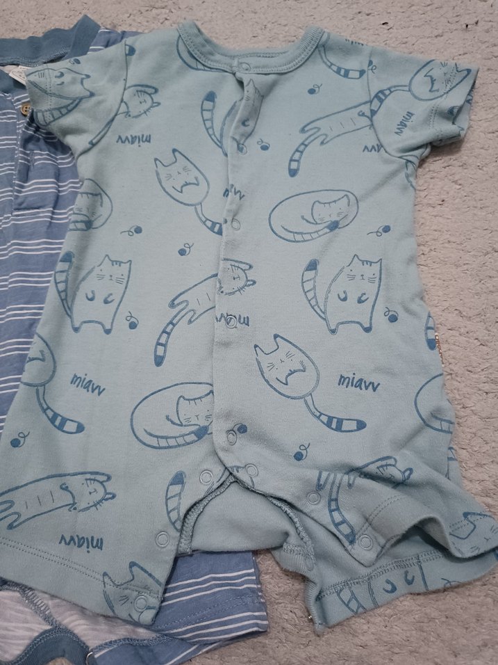 LCW ebebek Mavi Kısa Kollu Bebek Body Seti - Görsel 4