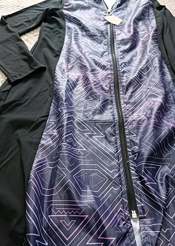 LC Waikiki Uzun Mor Fermuarlı Kadın tesettür mayo Takım haşema - Görsel 5