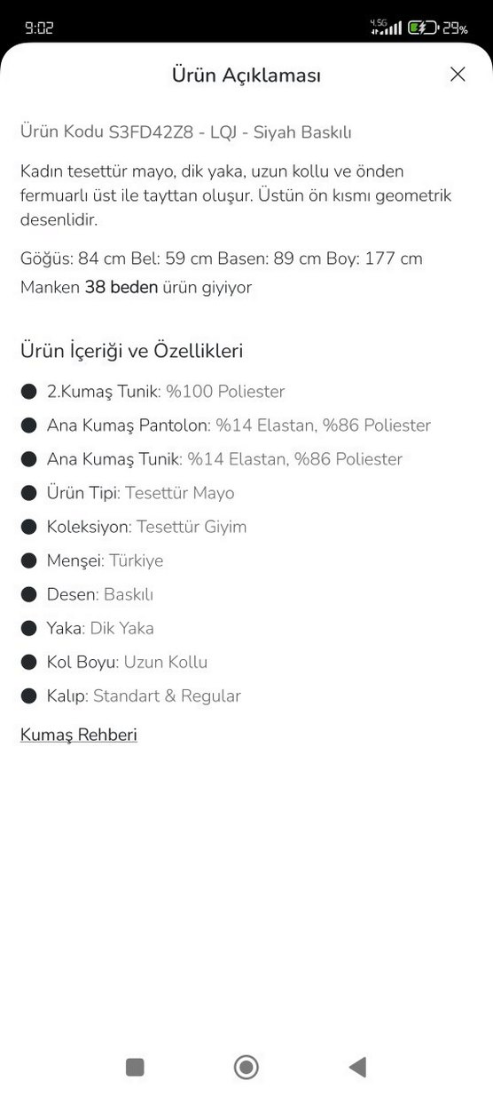 LC Waikiki Uzun Mor Fermuarlı Kadın tesettür mayo Takım haşema - Görsel 4