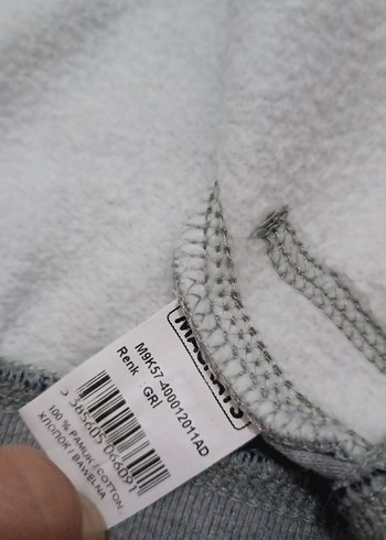 6-9 Ay Beden mac kays Gri Kapüşonlu Erkek Çocuk Sweatshirt