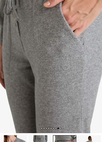 DeFacto Gri Rahat Kesim Kadın Eşofman takımı velur kumaş - Görsel 8