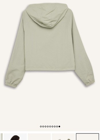 DeFacto su yeşili Rahat Kesim Midi Kadın yağmurluk Ceket mont - Görsel 8