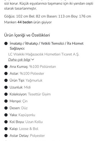 LC Waikiki Bej krem Kadın Trençkot yağmurluk mont 42 beden - Görsel 10