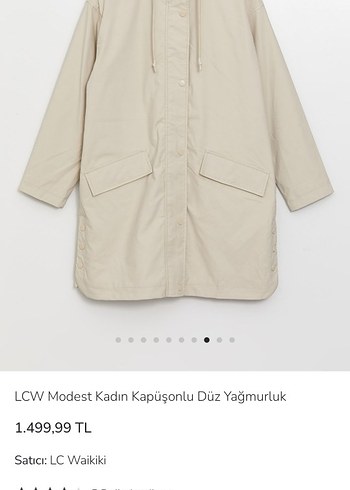 LC Waikiki Bej krem Kadın Trençkot yağmurluk mont 42 beden - Görsel 9