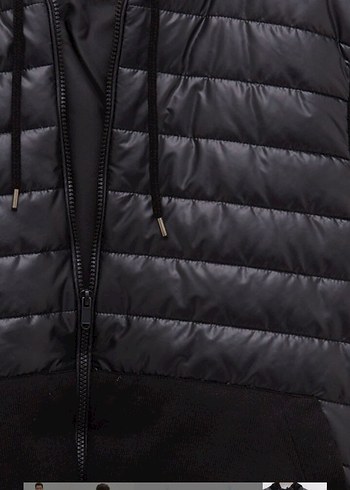 LCW Kapüşonlu Siyah Erkek Triko hırka Ceket mont - Görsel 10