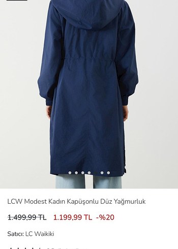 LCW kadın Lacivert yağmurluk Trençkot mont mevsimlik - Görsel 3