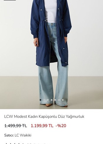 LCW kadın Lacivert yağmurluk Trençkot mont mevsimlik - Görsel 7