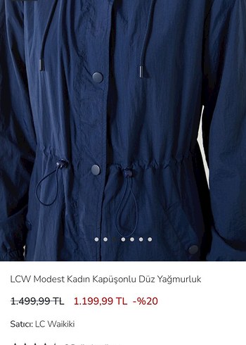 LCW kadın Lacivert yağmurluk Trençkot mont mevsimlik - Görsel 5