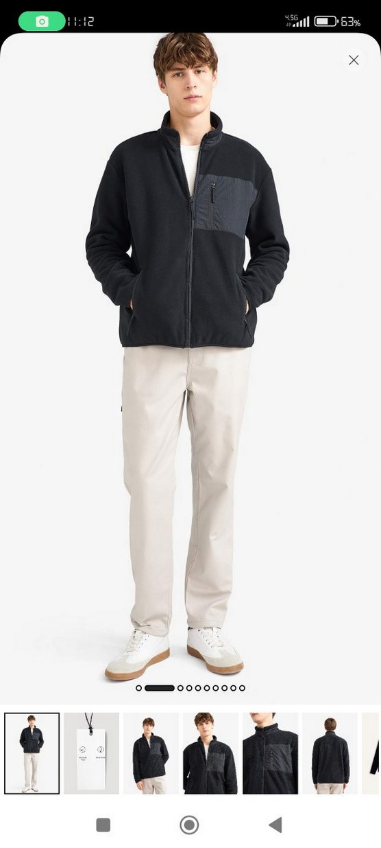 DeFacto Erkek Siyah Fermuarlı Polar Sweatshirt hırka mont ceket - Görsel 2