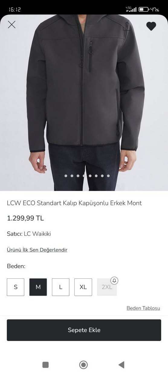 LCW Gri Kapüşonlu Fermuarlı Erkek Ceket mont - Görsel 3