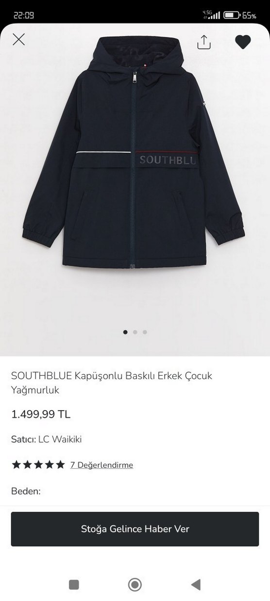 Koyu Mavi Kapüşonlu Erkek Çocuk Kemerli Ceket - Görsel 2