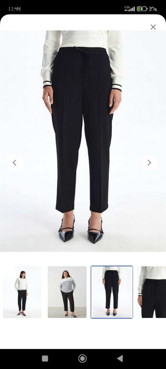 lcw kadın beli lastikli kumaş pantolon - Görsel 3