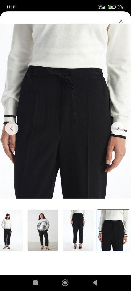 lcw kadın beli lastikli kumaş pantolon - Görsel 4