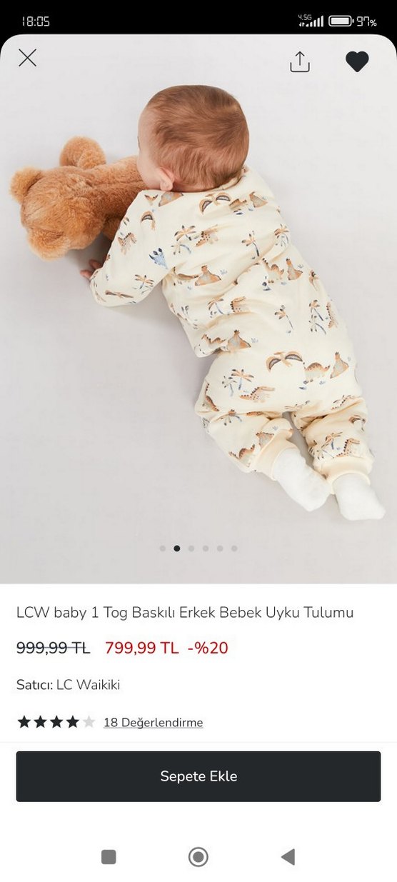 LCW Baby Erkek Bebek Uyku Tulumu 1 Tog - Görsel 2