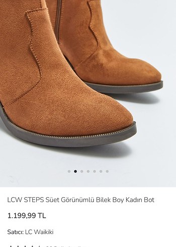 lc Waikiki Kahverengi Süet Kadın bilek boy Topuklu Bot - Görsel 2