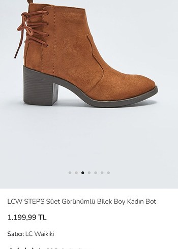 lc Waikiki Kahverengi Süet Kadın bilek boy Topuklu Bot - Görsel 3