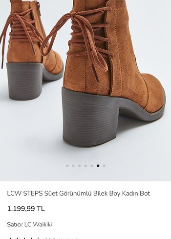 lc Waikiki Kahverengi Süet Kadın bilek boy Topuklu Bot - Görsel 6