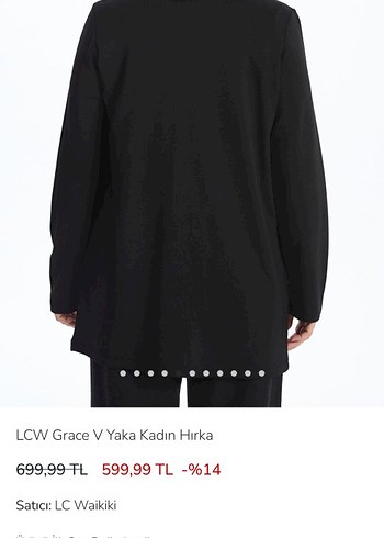 LCW interlok kumaş Siyah V Yaka Düğmeli Kadın Hırka - Görsel 7