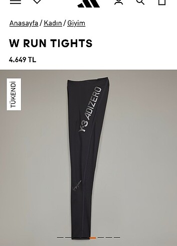 l Beden siyah Renk Adidas W RUN TIGHTS BAYAN TAYT L beden 