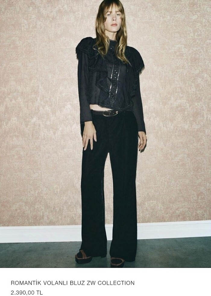 ZARA WOMEN ROMANTİK VOLANLI BLUZ  gömlek  - Görsel 2