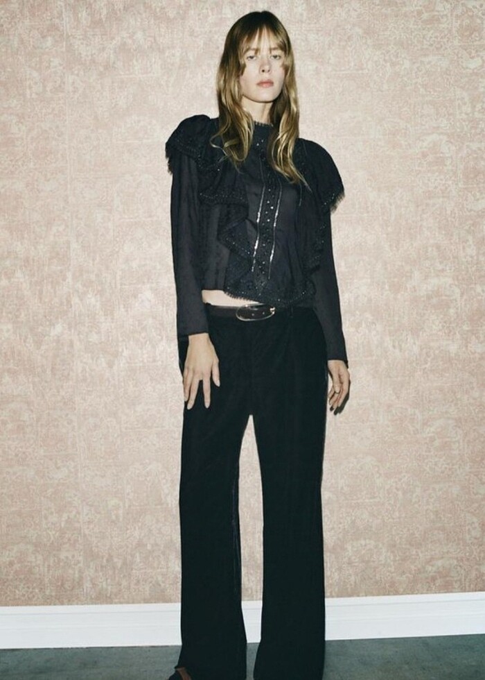 ZARA WOMEN ROMANTİK VOLANLI BLUZ  gömlek  - Görsel 4