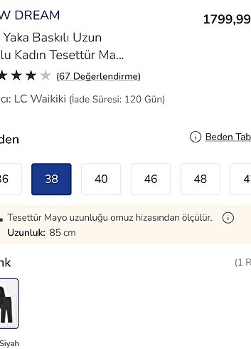 Lcw dream kadın tesettür mayo haşema 38 beden  - Görsel 7