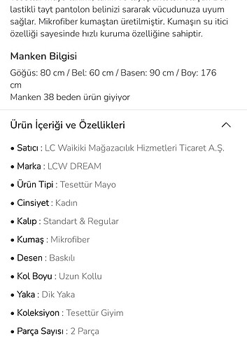 Lcw dream kadın tesettür mayo haşema 38 beden  - Görsel 8