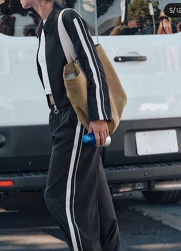 Zara Zara kadın şeritli wide leg pantolon