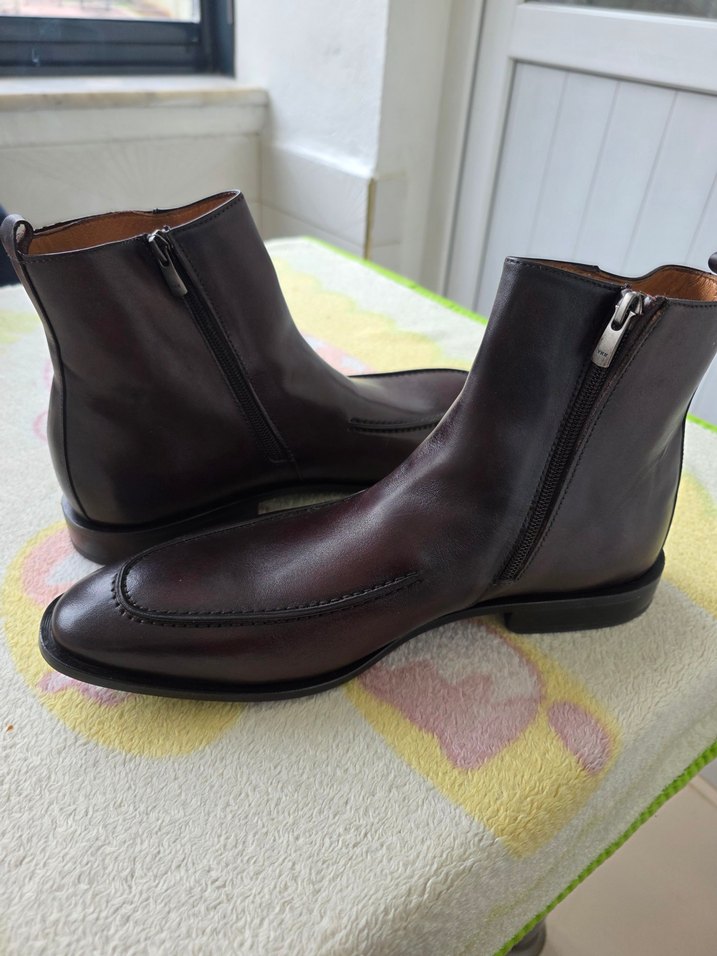 Klasik Tarz Kahverengi Deri Erkek Bot - Görsel 4