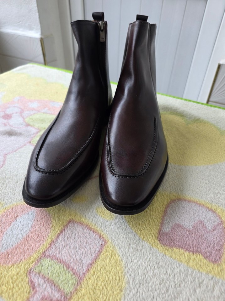 Klasik Tarz Kahverengi Deri Erkek Bot - Görsel 5