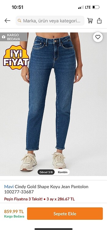 Mavi Jeans Jean kot pantolon