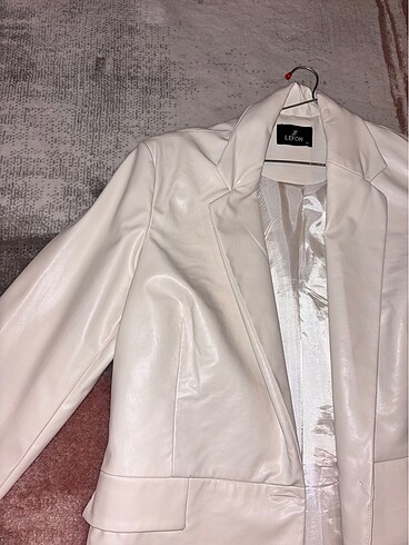 Diğer deri krem rengi blazer