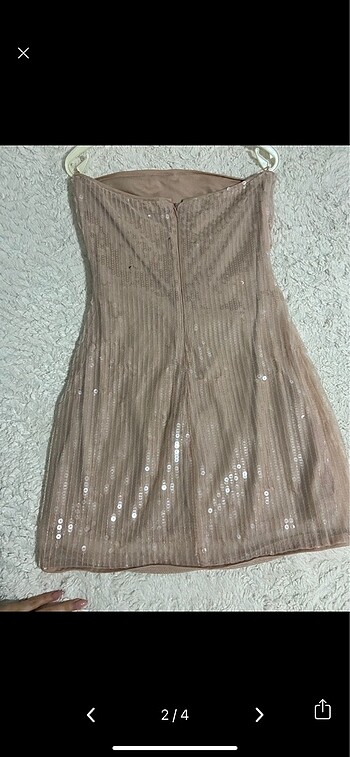 Zara Zara straplez pul detaylı elbise