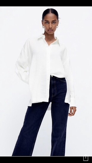 Zara dökümlü oversize gömlek