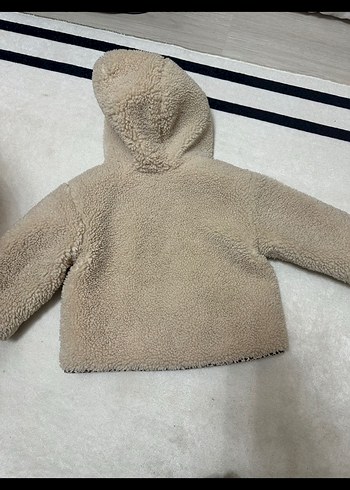 Kürklü Kapüşonlu çocuk Mont - Görsel 4