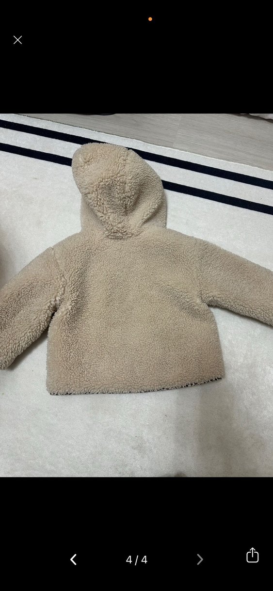 Kürklü Kapüşonlu çocuk  Mont - Görsel 4