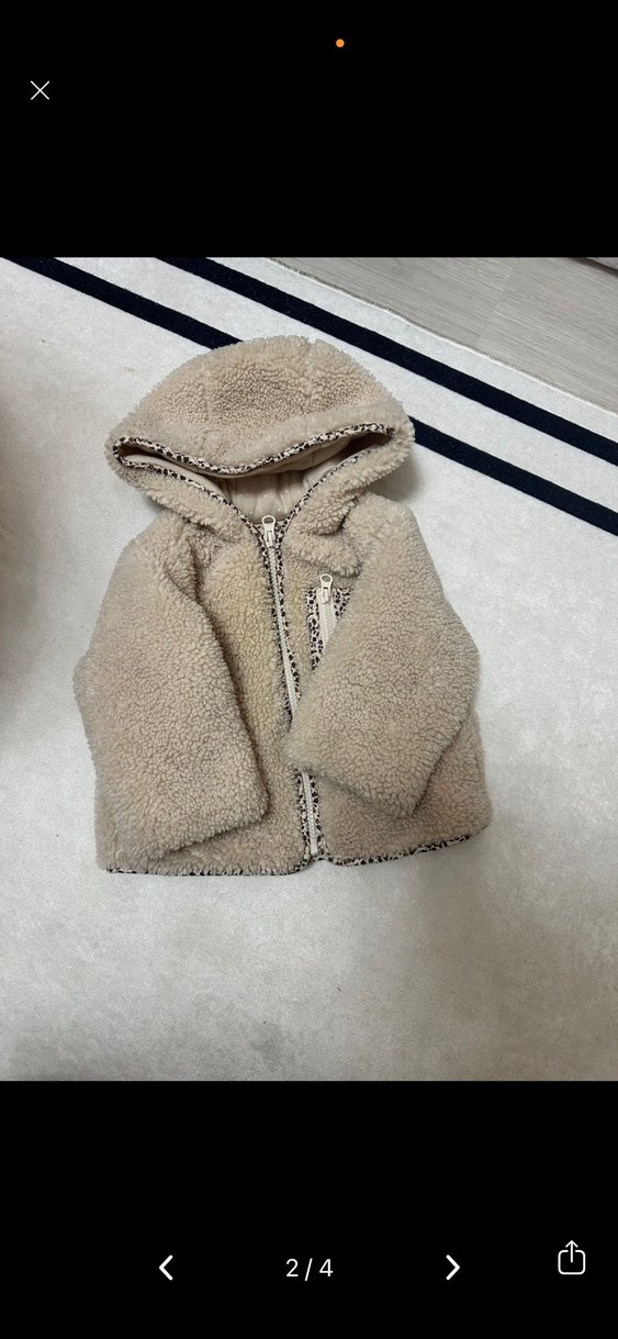 Kürklü Kapüşonlu çocuk  Mont - Görsel 2