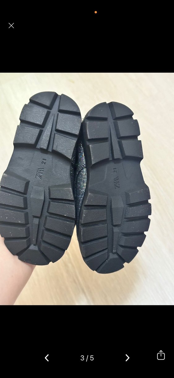 Kız Çocuk Gri Yılan Baskılı Parlak Bot - Görsel 3