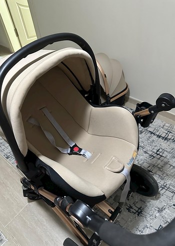 Kahverengi ve Gri Bebek Arabası - Görsel 6