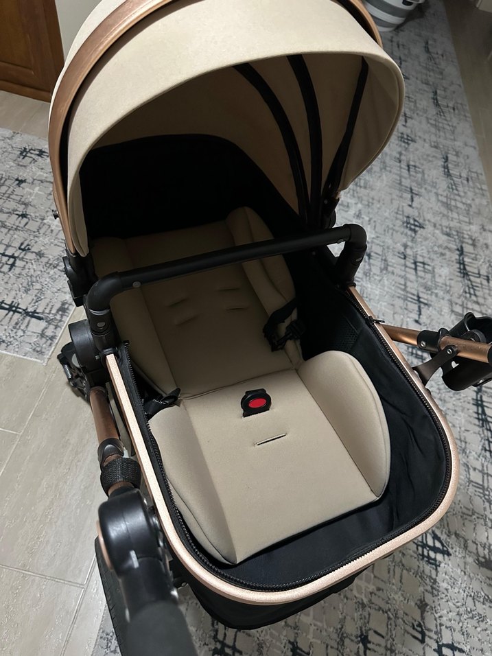 Kahverengi ve Gri Bebek Arabası - Görsel 4