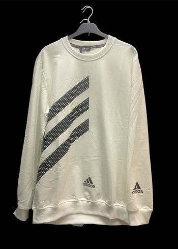Adidas Siyah Baskılı Beyaz Erkek Sweatshirt
