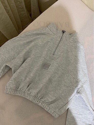 Gri crop sweatshirt