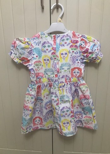 Kız Çocuk Renkli Pop Art Elbise - Görsel 2