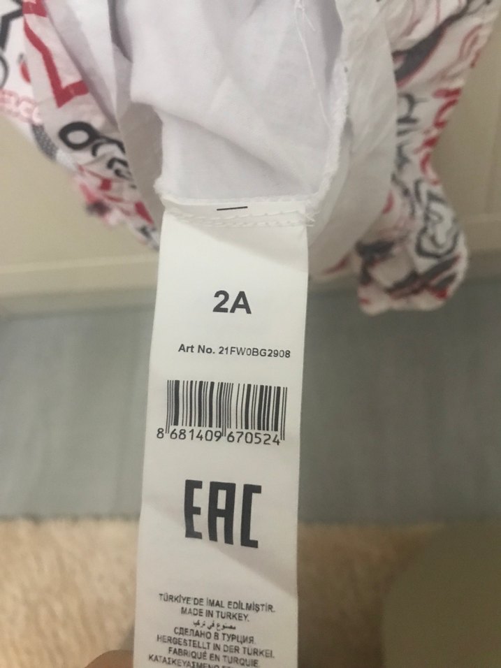 Renkli Baskılı Fırfırlı Uzun Kollu Kız Elbise - Görsel 4