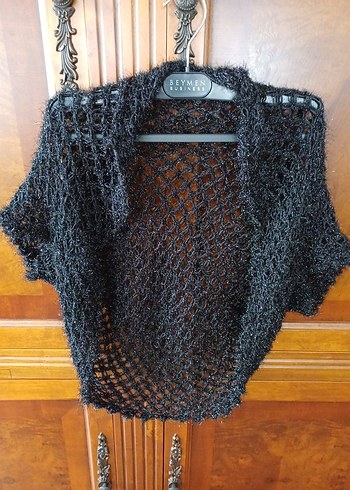 Kız Çocuk Siyah Örgü Bolero - Görsel 3