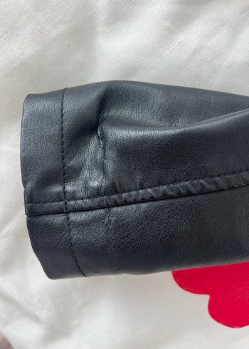 Siyah Kadın Deri Biker Ceket - Görsel 9