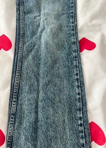 Düğmeli Gri Batik Desenli Kadın Kot Pantolon - Görsel 2