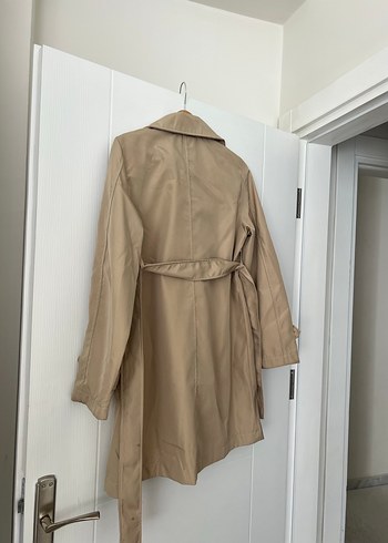 Bej Düğmeli Midi Trençkot - Görsel 6