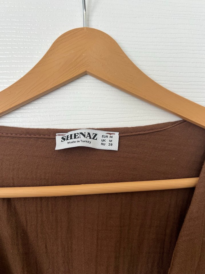 Bohem Tarz Kahverengi Uzun  midi Elbise - Görsel 4