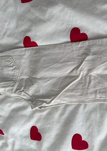 Düğmeli bej Kadın Pantolon - Görsel 3